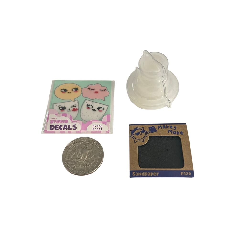 MGA Miniverse Mini Planter Silicone Mold w/ Decals New